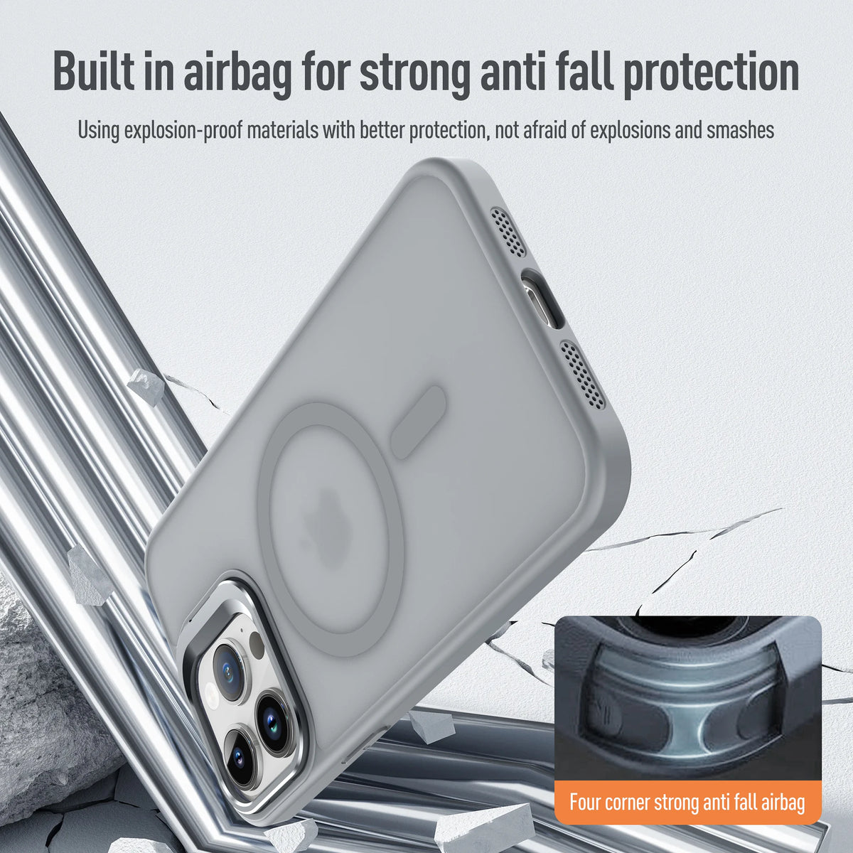 Metal Lens Stand Magnetic For Magsafe Case For iPhone 18 17 Air 16 15 14 13 12 Mini 11 Pro Max Plus Matte Wireless Charge Cover