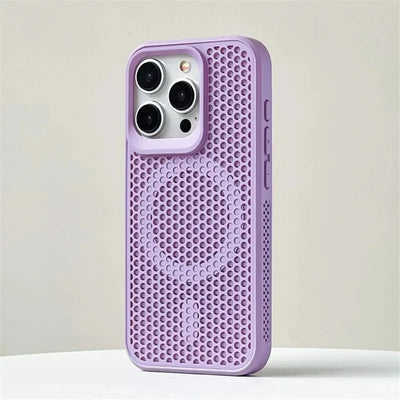 Honeycomb Cooling Heat Dissipation Phone Case For iPhone 17 16 15 14 13 12 18 Pro Max  11 For Magsafe Magnetic Breathable Cover