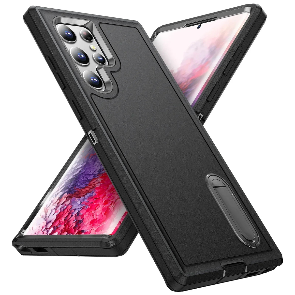 Case For Samsung Galaxy S26 Ultra S25 Edge S24 S23 S22 Heavy Anti-Scratch Rugged Protective Kickstand Full Body Shockproof Cover