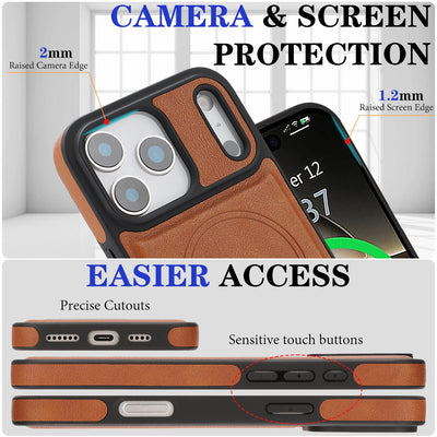 2-in-1 Detachable Leather Wallet Case for iPhone 18 17 16 15 14 13 12 Pro Max 17e 16e Magnetic Luxury Business Protective Cover