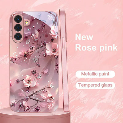 Lotus Flowers Glass Phone Case For Samsung S26 Ultra S25 S24 S23 Plus A57 5G A56 A55 A54 A53 A37 A36 A17 A26 A25 A24 Cases Cover