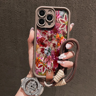 Mexican Folk Customs Silicone Phone Case For iPhone 17 16 17 Pro 15 14 13 12 11 Pro Max 16E 7 8 Plus XR XS With Lanyard Cover