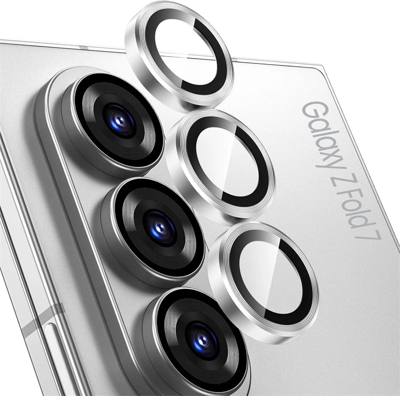Metal Individual Ring Camera Lens Protector for Samsung Galaxy Z Fold 8 Ultra Fold 7 6 5 4 8Ultra Tempered Glass Film Full Cover
