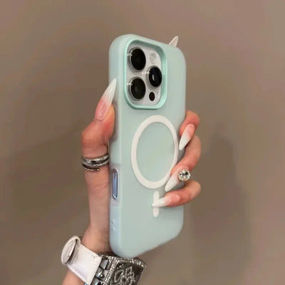 Luxury Candy Color 2 IN 1 For Magsafe Case for iPhone 16 15 14 13 12 17 18 Pro Max Magnetic Wireless Charge Clear Matte Cover
