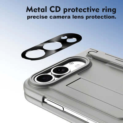 For iPhone Duo iPhone 18 Fold Bracket Phone Case With S Pen Hinge Protection Flim Glass Screen Shockproof Back Full Cover