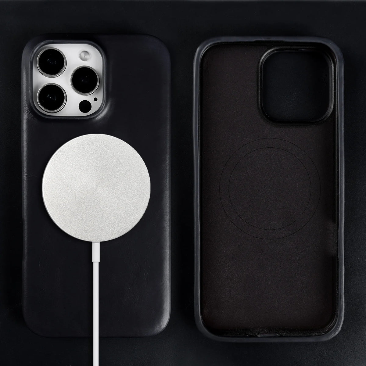 Vintage Full Wrapped Genuine Leather Case for Iphone 18 Pro Max 17 16 15 14 13 12 Business Oil Wax Magnetic Magsafe Phone Cover