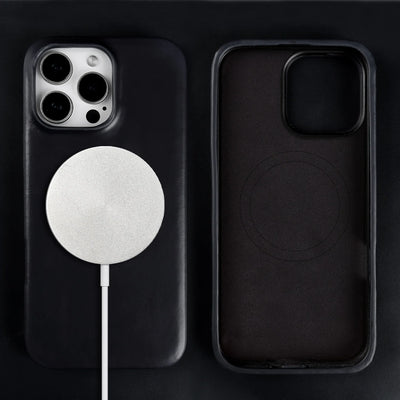 Vintage Full Wrapped Genuine Leather Case for Iphone 18 Pro Max 17 16 15 14 13 12 Business Oil Wax Magnetic Magsafe Phone Cover