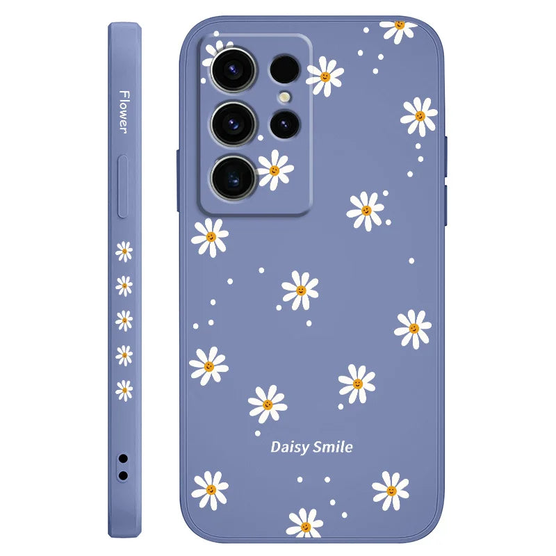 Smiling Daisy Phone Case For Samsung Galaxy S26 Plus Ultra Silicone Cover