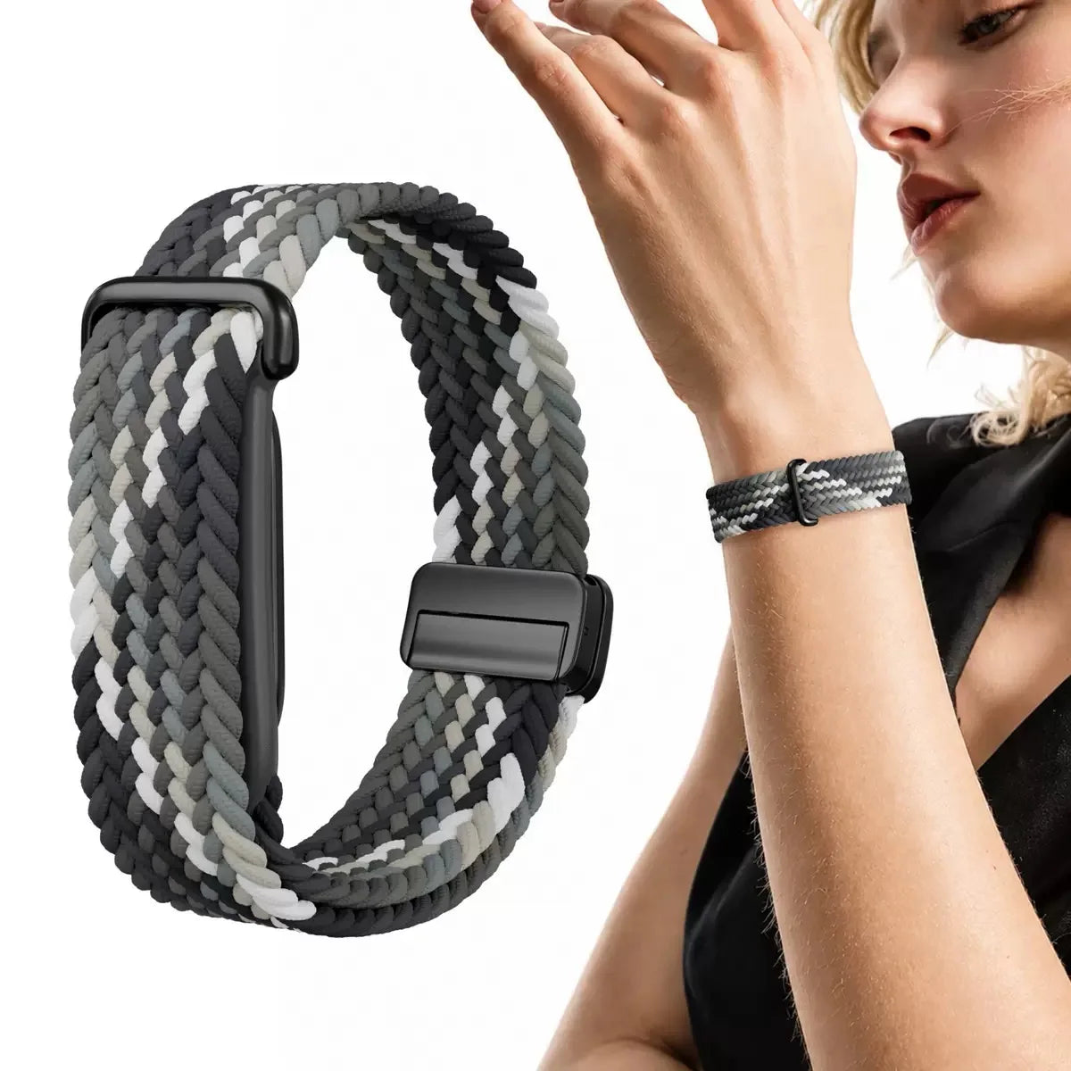 Magnetic Nylon Watch Strap for Google Fitbit Air Braided Replacement Bracelet Watch Band for Fitbit Air Sport Loop Correa Belt