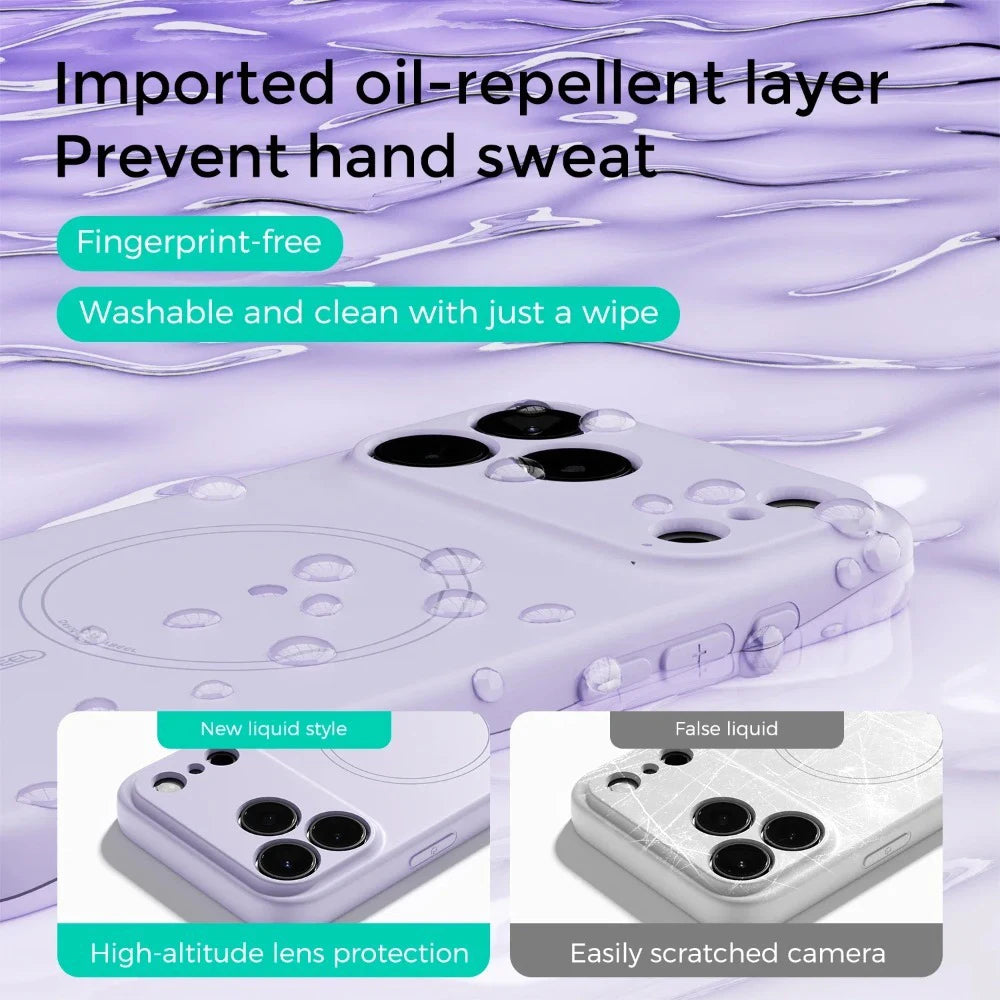 Original Liquid Silicone Phone Case For iPhone 17 16 Pro Max Air For Magsafe Magnetic Cases For iPhone 13 14 15 18 Pro Max Cover