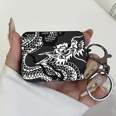 Black Dragon Design Earphone Cases for Airpods Pro3/Pro2/Pro For Apple Bluetooth Headset Case Protective Cover Airpods 1/2/3/4