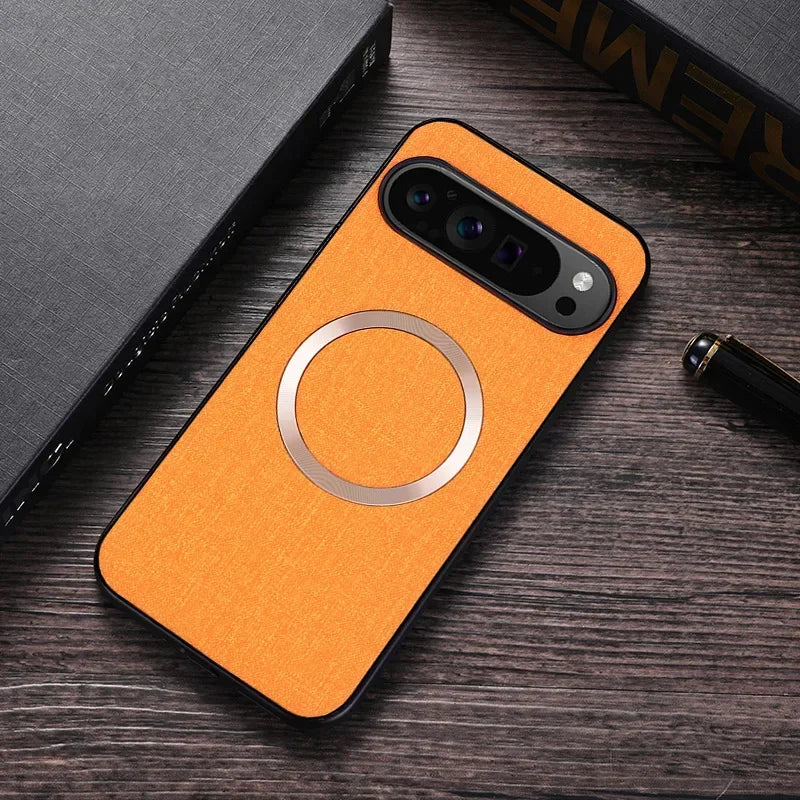 Premium Fabric Shockproof Phone Case For Google Pixel 11 10 9 8 7 Pro 10A 9A 8A 7A XL Compatible MagSafe Magnetic Charging Cover