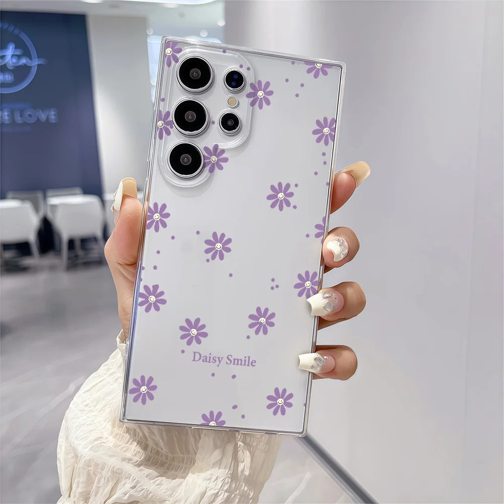 Daisy Smile Print Soft TPU Case for Samsung Galaxy S26 S25 S24 S23 S22 S21 S20 Note 20 Ultra 9 8 10 S8 S9 S10 Plus Clear Cover