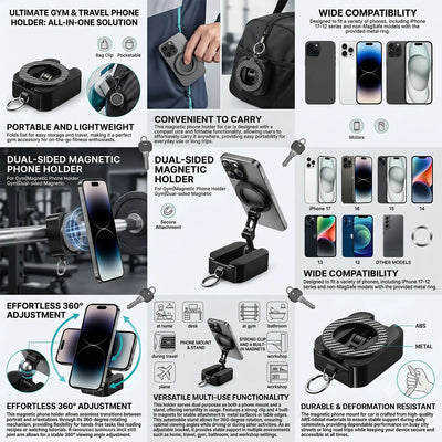SP668 Magnetic Phone Holder Rotating Folding Electric Vacuum Suction Mag Stand For Car Navigation Gym Kitchen Streaming Bracket