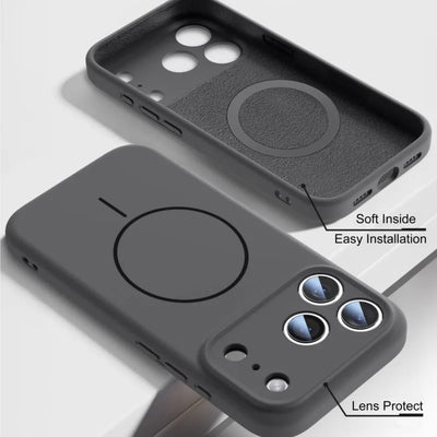 Luxury Liquid Silicone Case for iPhone 18 17 Air 16 16E 15 14 13 12 11 Pro Max Soft For Magsafe Magnet Shockproof Matte Cover