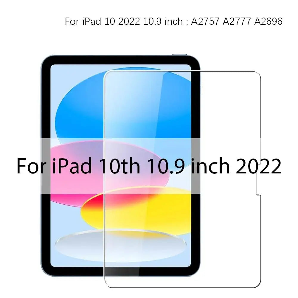 2PCS HD Tempered Glass For iPad Mini 6 Air 5 4 6 3 2 2022 Screen Protector For iPad Pro 11 12.9 7th 8th 10th 9th Gen 10.2 2022
