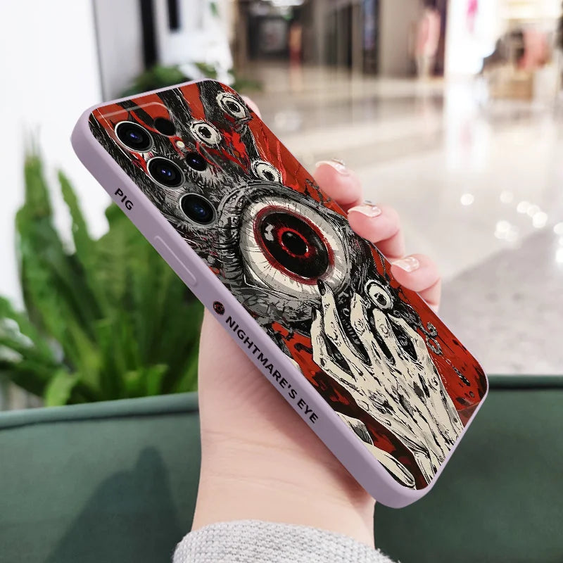 Devil Eye Phone Case For Samsung Galaxy S25 S24 S23 S22 S21 S20 S10 S10E Ultra Plus FE Note 20 Ultra Plus Cover
