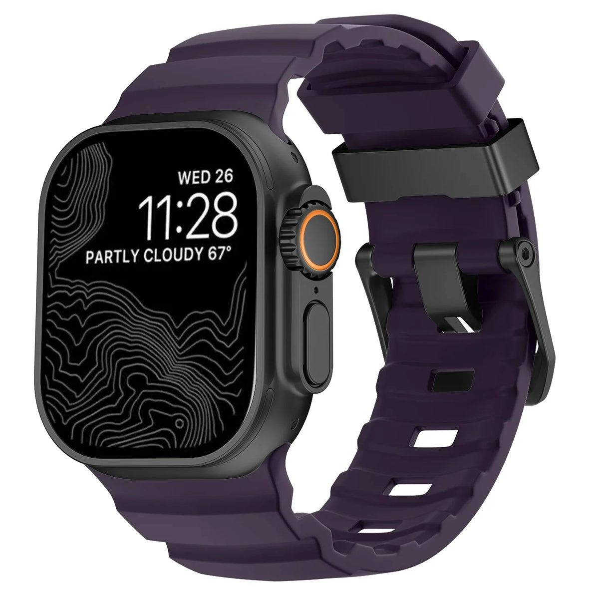 Trail Silicone Band for Apple Watch Ultra 4 3 2 49mm Strap 46mm 45mm 44mm Sport Bracelet iWatch Series 12 11 10 Ultra 9 8 7 SE3