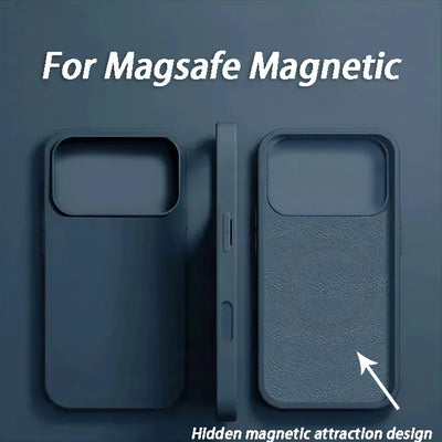 Luxury For Magsafe Wireless Charge Case For iPhone 18 17 15 12 14 13 16 12 Pro Max Liquid Silicone Shockproof Protective Cover
