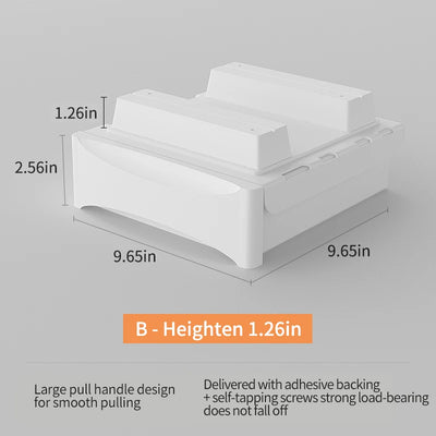 Small Under Desk Storage Cabinet with Mobile Pedestal, Hidden Drawer and Cable Management for Efficient Workspace Setup