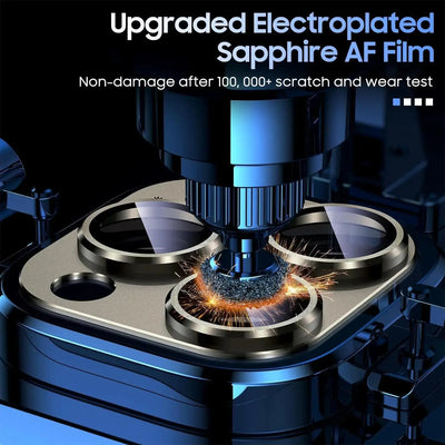 3D Full Metal Camera Lens Protector Tempered Glass Protector For iPhone 16 15 14 Pro Max Plus Camera Lens Protector Glass Cover