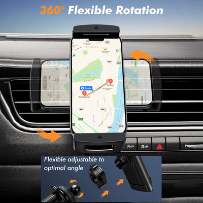 Eary Car Phone Holder 360°Rotatable Mount Vent Tablet for Car iPad Mini Air Z Fold 7 6 iPhone 17 Samsung S26 More 4-12.9" Device