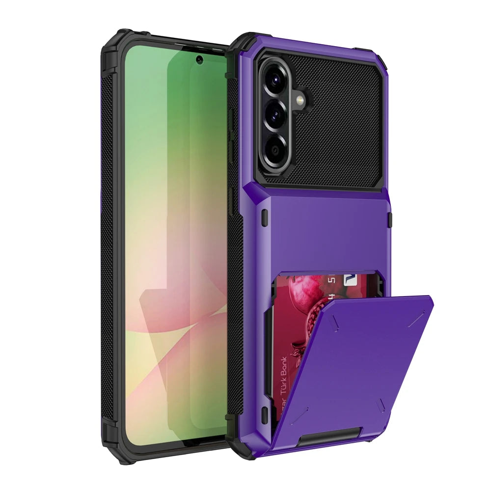 Wallet Card Phone Case For Samsung S26 S25 S24 S23 S22 S21 S20 S10 FE Plus EDGE Ultra 5G Card Slot Flip Hidden Pocket Hard Cover