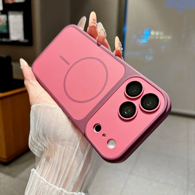 Matte Armor Magnetic Wireless Charging Phone Case For iPhone 18 17 16 15 Pro Max 14 12 13 11 Pro Case Magsafe Shockproof Cover