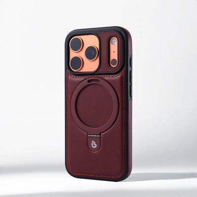 Magnetic Ring Stand PU Leather Shockproof Case For iPhone 18 17 Pro Max 16 15 14 13 12 Plus For Magsafe Wireless Charging Cover