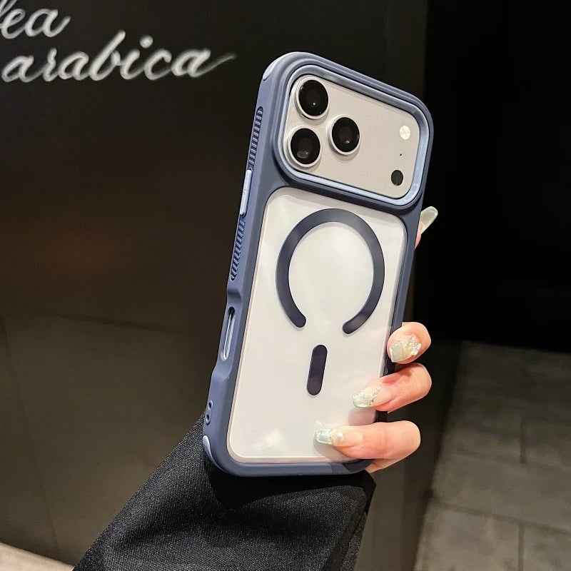 Original Transparent Shockproof For Magsafe Case For iPhone 18 17 Air 16 15 14 13 12 11 Pro Max Magnetic Wireless Charge Cover