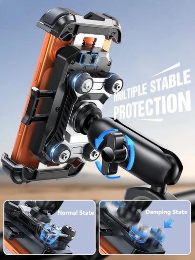 Joyroom Motorcycle Bike Phone Holder Mount with Vibration Dampener Universal Bike Phone Holder for Bicycle Scooter ATV/UTV
