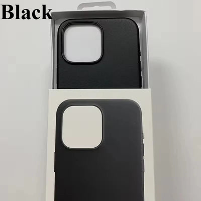 Official 1:1 for Magsafe Leather Case for IPhone 17 Pro 17 16 15 14 Pro Max Orginal Magnetic Animation Cover Anti-drop Case