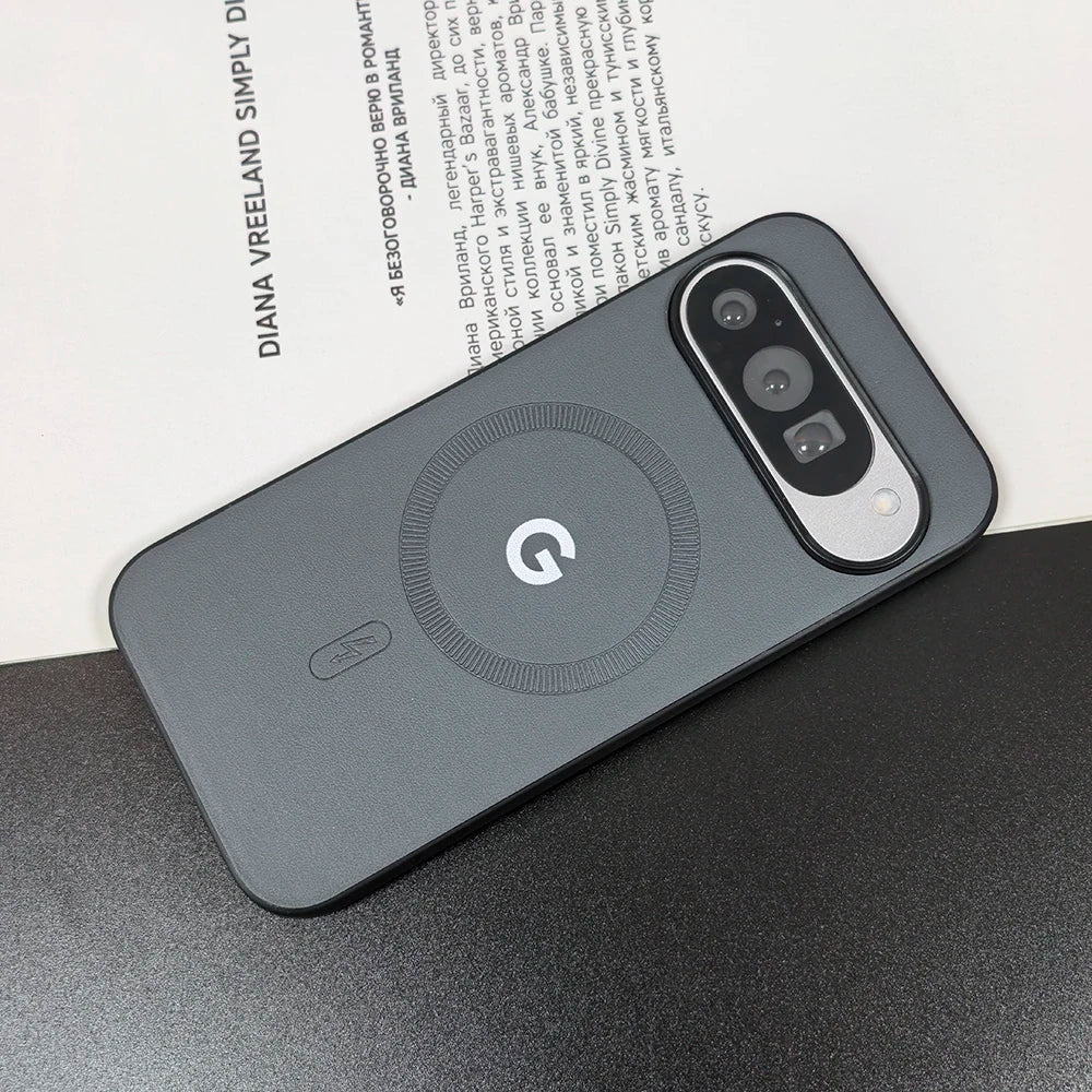 Solid Color Soft Leather for Magsafe Case for Google Pixel 10A 10 9 8 Pro XL 9A 8A Magnetic Wireless Charging Lens Protect Cover