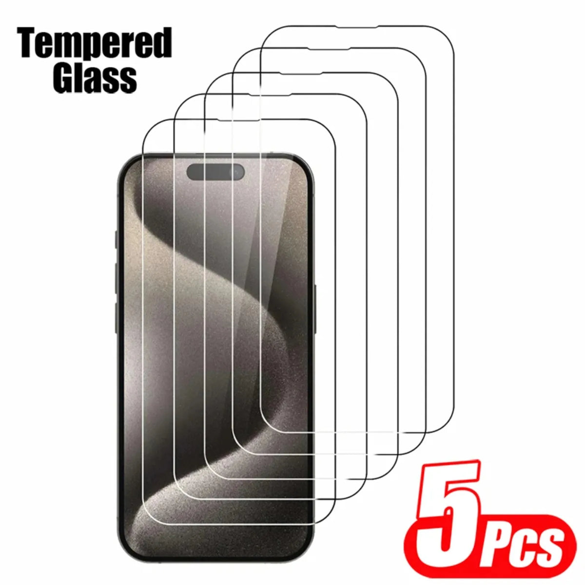 5PCS Protection Glass for IPhone 14 15 16 Pro Max Plus Full Cover Tempered Glass Screen Protector for IPhone 11 12 13 Pro Mini