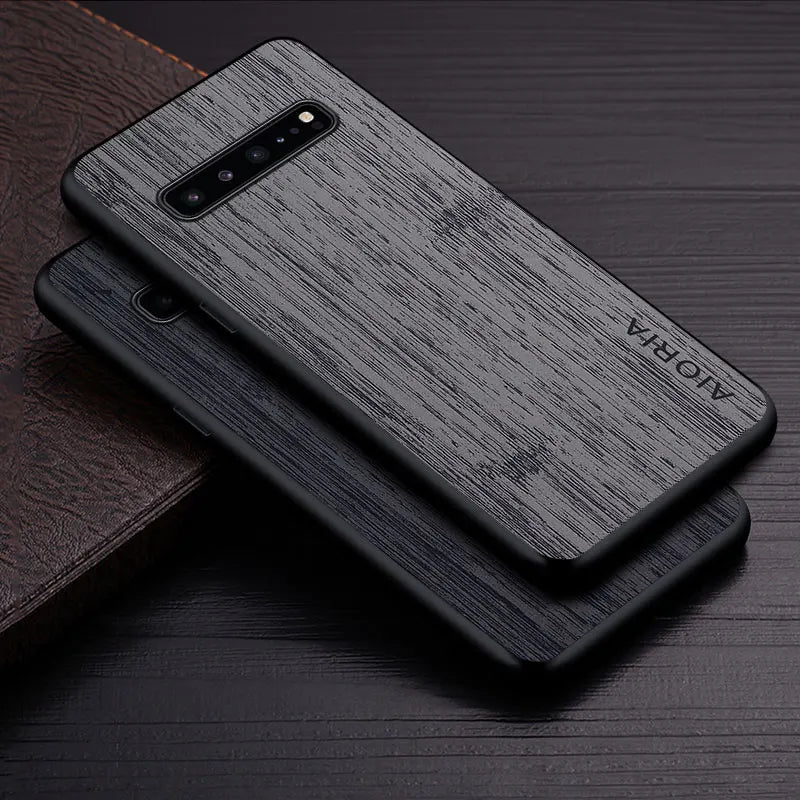 Case for Samsung Galaxy S10 Plus Lite S10E 5G Funda Bamboo Wood Pattern Leather Cover Luxury Coque for Galaxy S10 Plus Case Capa