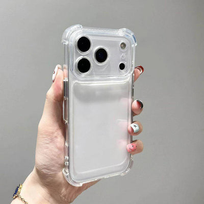 Luxury Hybrid Case For iPhone 17 16 15 14 13 12 11 Pro Max Plus Shockproof Clear Cover with Hard PC Back and Soft Silicone Edge