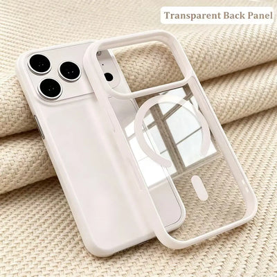 Fashion for Magsafe Wireless Charge Phone Case for IPhone 17 Air 16 15 14 Plus 13 12 Pro Max Transparent Acrylic Back Cover
