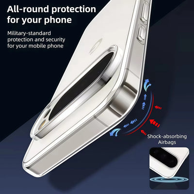 Transparent Soft TPU Silicone Case For Google Pixel 10 9 Pro XL 8 7 6 Pro 9a 8a 7a 6a Clear Phone Back Cover