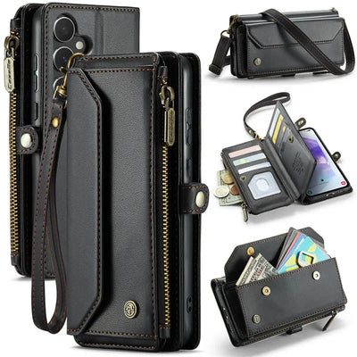 Crossbody Lanyard Wallet Case for Samsung Galaxy S26 S25 S24 Ultra S23 FE S22 Plus A17 A37 A57 A16 A36 A56 A15 A35 A55 Cover