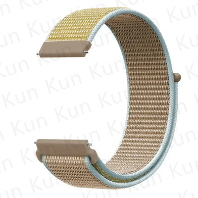 20mm 22mm Band For Samsung Galaxy Watch 6/5/4/5pro/4/6 Classic/active 2 Nylon loop sport bracelet huawei watch GT 4-2-2e-3 Strap