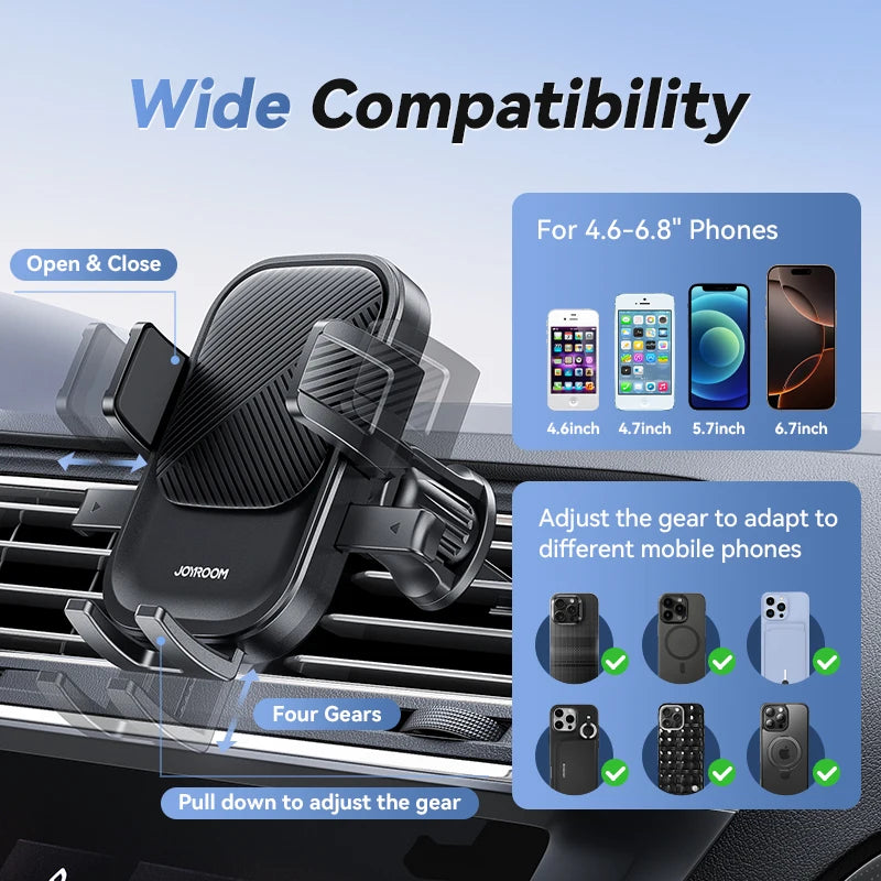 JOYROOM Car Phone Holder Universal 360 Rotating Phone Holder Car Air Vent Mount One Click Lock Adjustable Car Accessories