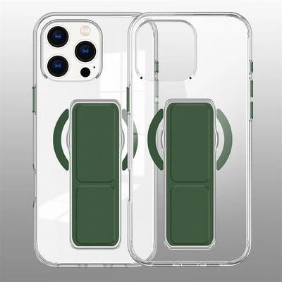 Luxury Folding Wristband Stand Magnetic Phone Case For iPhone 17 18 Pro Max 15 16 Plus 14 13 12 Shockproof Protective Back Cover