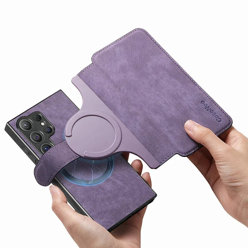Magnetic 2 In 1 Detachable Flip Card Wallet Case For Magsafe Samsung Galaxy S26 S25 S24 S23 FE S22 S21 Ultra Note20 Plus A56 A36