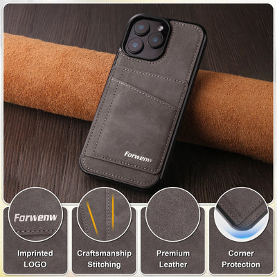 Premium Business Leather Case For iPhone 17 16 15 14 13 12 11 18 Pro Max Plus 17e16e 13Mini Magnetic Flip Wallet Card Solt Cover