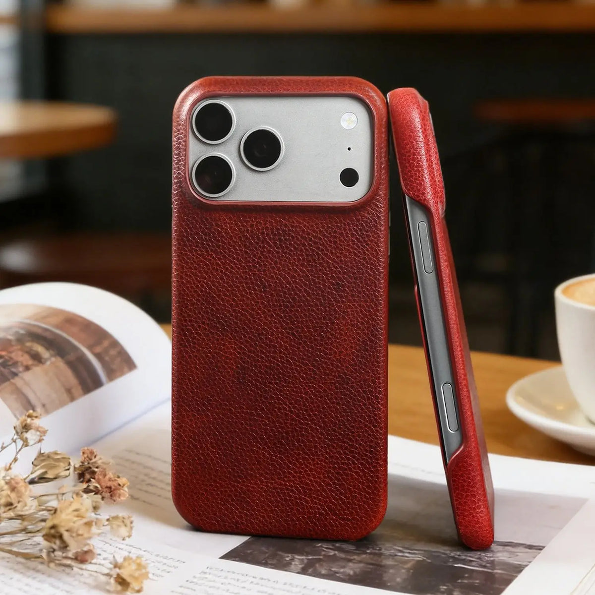 For Iphone 17 Pro Max Case for IPhone 18 Pro 16 15 14 13 12 XR 11 Genuine Leather Cover Cases Aesthetic Vintage Phone Back Coque