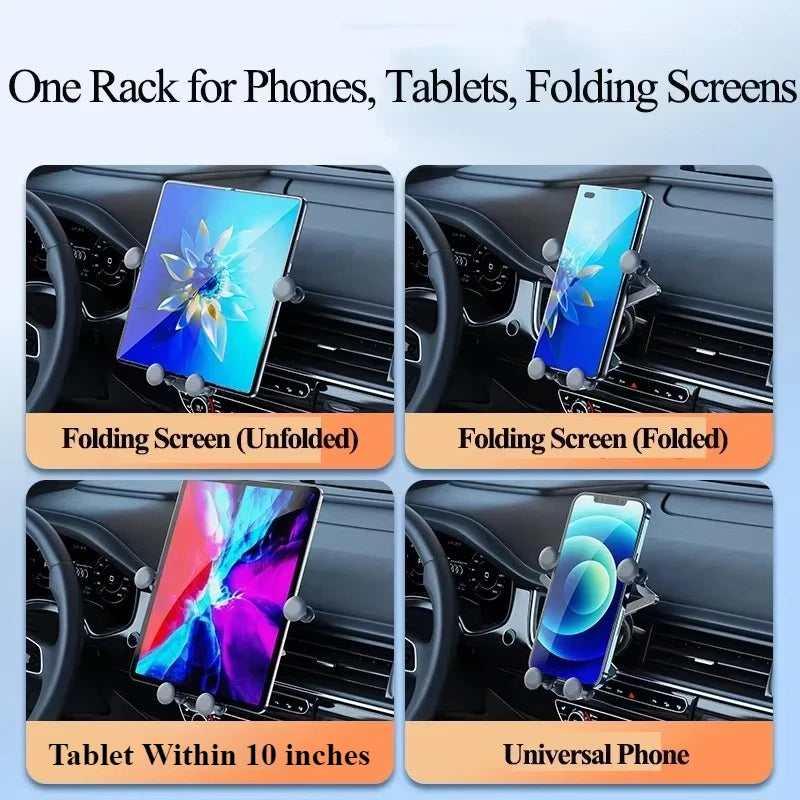 Eary Carbon Alloy Car Phone Holder Mount Super Stable Air Vent 360° Rotation for iPhone Samsung S25 Z Fold 7 6 5 Car Accessories