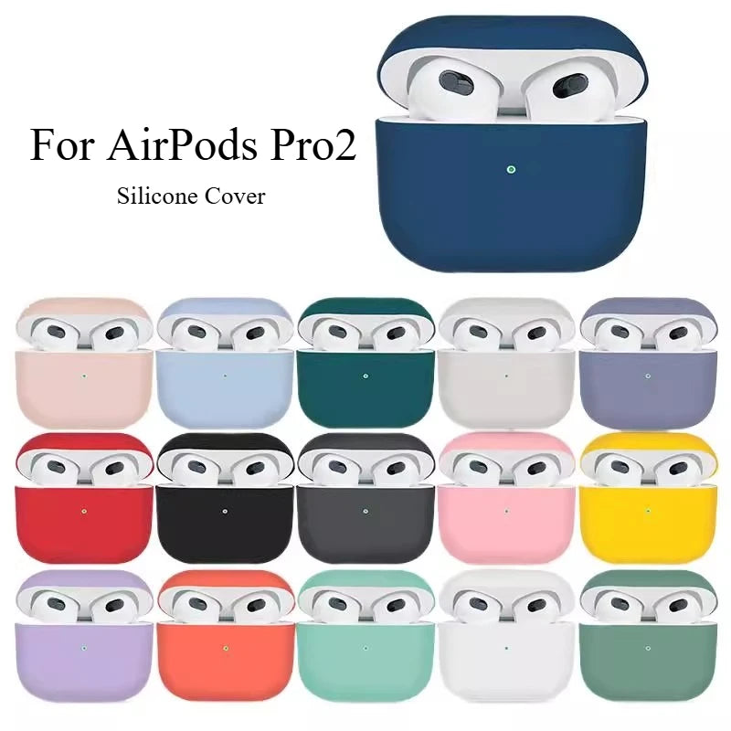 Protective Case For AirPods Pro 2 2nd Silicone Cover For Apple AirPods Pro2 Sleeve Cases Dustproof Headphone Coque With Hook