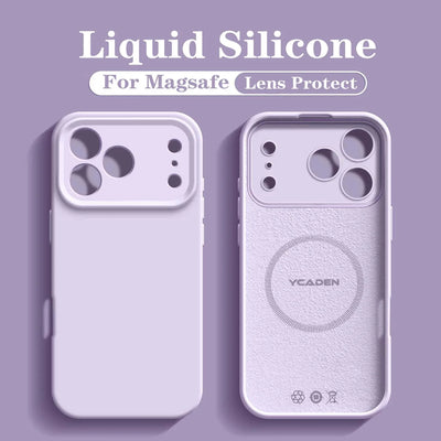 For iPhone 18 Pro Liquid Silicone Phone Case For iPhone 18 17 16 15 14 13 12 Pro Max Wireless Charging Skin Smooth Magsafe Cover