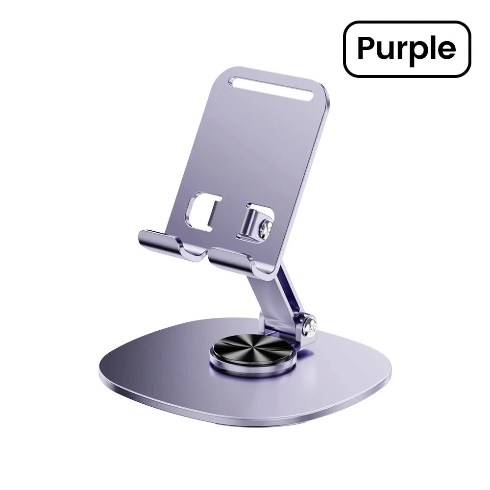 Foldable Mobile Phone Stand 360 Rotation Desktop Holder For iPad iPhone 15 14 13 Pro Samsung Tablet Cell Phone Portable Bracket