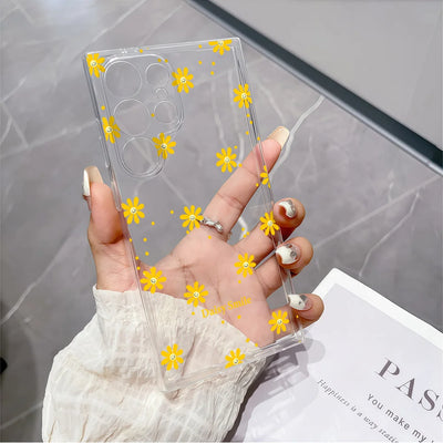 Daisy Smile Print Soft TPU Case for Samsung Galaxy S26 S25 S24 S23 S22 S21 S20 Note 20 Ultra 9 8 10 S8 S9 S10 Plus Clear Cover